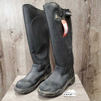 Pr Winter Riding Boots *gc, older, dirty, scuffed, puckered els, oxidization
