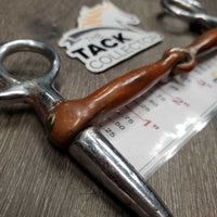 SS Tom Thumb Bit *fair, dirty, v.chewed, stains, residue, rust, oxidized, dented