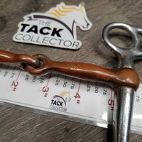 SS Tom Thumb Bit *fair, dirty, v.chewed, stains, residue, rust, oxidized, dented
