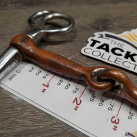 SS Tom Thumb Bit *fair, dirty, v.chewed, stains, residue, rust, oxidized, dented