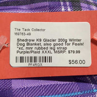 Glacier 200g Winter Dog Blanket, also good for Foals! *xc, mnr rubbed leg strap