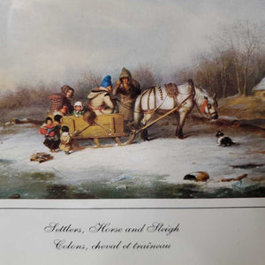 "Settlers, Horse & Sleigh" & "Bilking the Toll" from the Collection of KR Thomas - Metal Framed Print *gc, scratches, mnr dirt