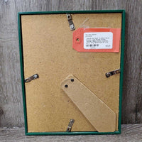 "Worth the Wait" Arabian Horse Picture, Light Plastic Frame *fair/gc, faded, stains, cracked glass, dirty
