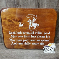 "Good Luck to You ..." Wood Hanging Sign *vgc, mnr dings
