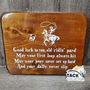 "Good Luck to You ..." Wood Hanging Sign *vgc, mnr dings
