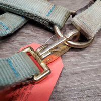 Neoprene Padded Nylon Breakaway Halter, adj, Snap, Crown Cover *gc/fair, hole, missing screw, v.dirty, v.faded, v.stained
