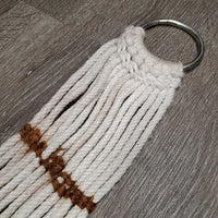 15 String Cotton Rope Cinch *fair, broken/frayed strings, folded/stiff & hard, rusty, hairy
