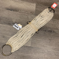 15 Cotton String Cinch, 2x D Rings *gc, clean, stains, older, rubs, frays