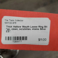 Thick Hollow Mouth Loose Ring Bit *gc, clean, scratches, stains
