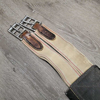Nylon Web, Neoprene Velcro Liner, 2x D Els, D Ring *gc/fair, hairy, residue, clean, faded, stretched els, v.chipped liner
