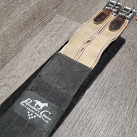 Nylon Web, Neoprene Velcro Liner, 2x D Els, D Ring *gc/fair, hairy, residue, clean, faded, stretched els, v.chipped liner