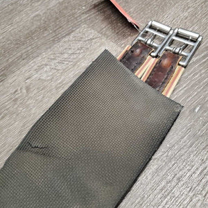 Nylon Web, Neoprene Velcro Liner, 2x D Els, D Ring *gc/fair, hairy, residue, clean, faded, stretched els, v.chipped liner