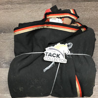 Waterproof Fleece Quarter Sheet, tail, embroidery "CA/ADA Dressage Show Champ." *gc, wpf, dirt, hairy
