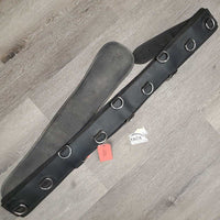 Deluxe 12 Ring Hvy Nylon & Neoprene Lungeing Surcingle, Cinch & Velcro Liner *vgc/gc, dirty, mnr rubs, mnr frayed & stretched holes, hairy edges
