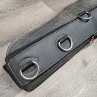 Deluxe 12 Ring Hvy Nylon & Neoprene Lungeing Surcingle, Cinch & Velcro Liner *vgc/gc, dirty, mnr rubs, mnr frayed & stretched holes, hairy edges
