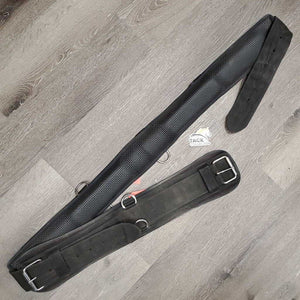 Deluxe 12 Ring Hvy Nylon & Neoprene Lungeing Surcingle, Cinch & Velcro Liner *vgc/gc, dirty, mnr rubs, mnr frayed & stretched holes, hairy edges