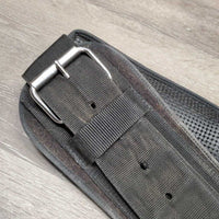 Deluxe 12 Ring Hvy Nylon & Neoprene Lungeing Surcingle, Cinch & Velcro Liner *vgc/gc, dirty, mnr rubs, mnr frayed & stretched holes, hairy edges
