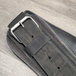 Deluxe 12 Ring Hvy Nylon & Neoprene Lungeing Surcingle, Cinch & Velcro Liner *vgc/gc, dirty, mnr rubs, mnr frayed & stretched holes, hairy edges