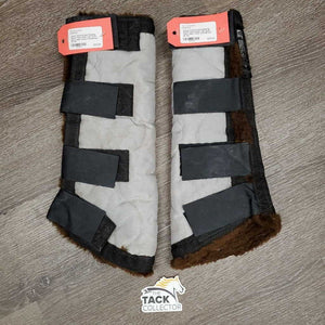 Front & Hind Shipping Boots, fleece lined *vgc, clean, hairy, older, stains