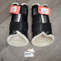 Closed Boots, Fleece Lined, velcro *gc, clean, dingy, clumpy, stains, hairy, pilly velcro
