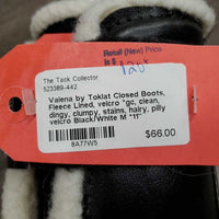 Closed Boots, Fleece Lined, velcro *gc, clean, dingy, clumpy, stains, hairy, pilly velcro