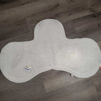 Fleece Hunter Fitted Saddle Pad *gc/fair, hairy, stains, v. clumpy, thin spots, rubs, missing girth loops?
