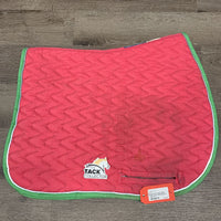 Quilt Jumper Saddle Pad, 1x, piping *gc, dirt, stains, v. hairy, pilly, binding rubs
