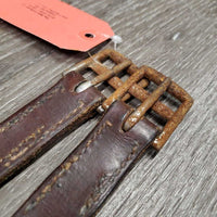 Balding Leather Girth *fair/gc, v.rusted, dirty, dry, older, chips, film, curled & rough edges
