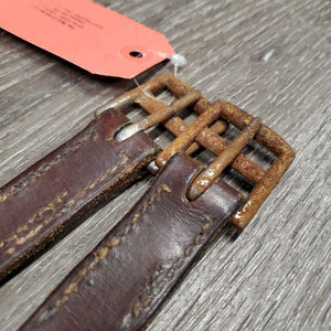 Balding Leather Girth *fair/gc, v.rusted, dirty, dry, older, chips, film, curled & rough edges