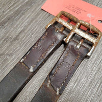 Balding Leather Girth *fair/gc, v.rusted, dirty, dry, older, chips, film, curled & rough edges