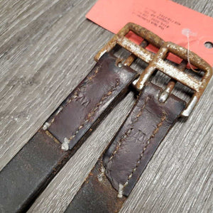 Balding Leather Girth *fair/gc, v.rusted, dirty, dry, older, chips, film, curled & rough edges