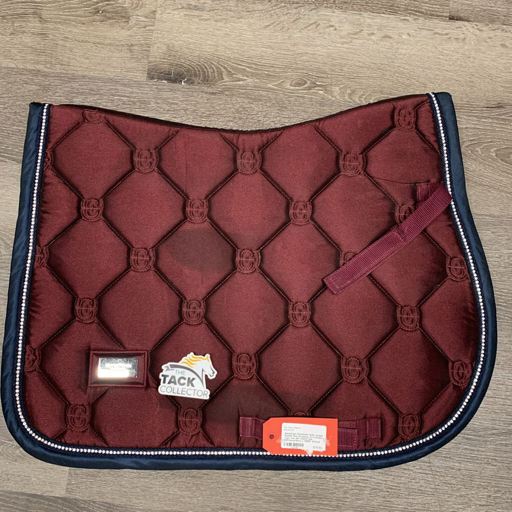 Quilt Jumper Saddle Pad, 2x piping, 1x crystals *vgc, mnr dirt, stains, hair