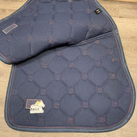 Quilt Jumper Saddle Pad, 2x piping, 1x crystals *vgc, mnr dirt, stains, hair