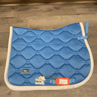 Quilt Jumper Saddle Pad, 1x piping *vgc, mnr dirt, stains, hair, sm mesh snags
