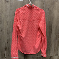 LS Show Shirt, attached velcro collar *gc, older
