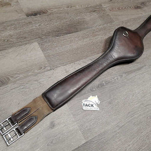 Small Belly Girth, 2x els, D Ring *gc/fair, curled & rough edges, clean, faded, rubs, hairy seams, creases, stretch els