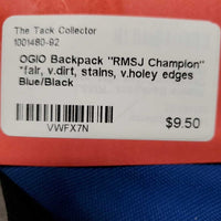 Backpack "RMSJ Champion" *fair, v.dirt, stains, v.holey edges
