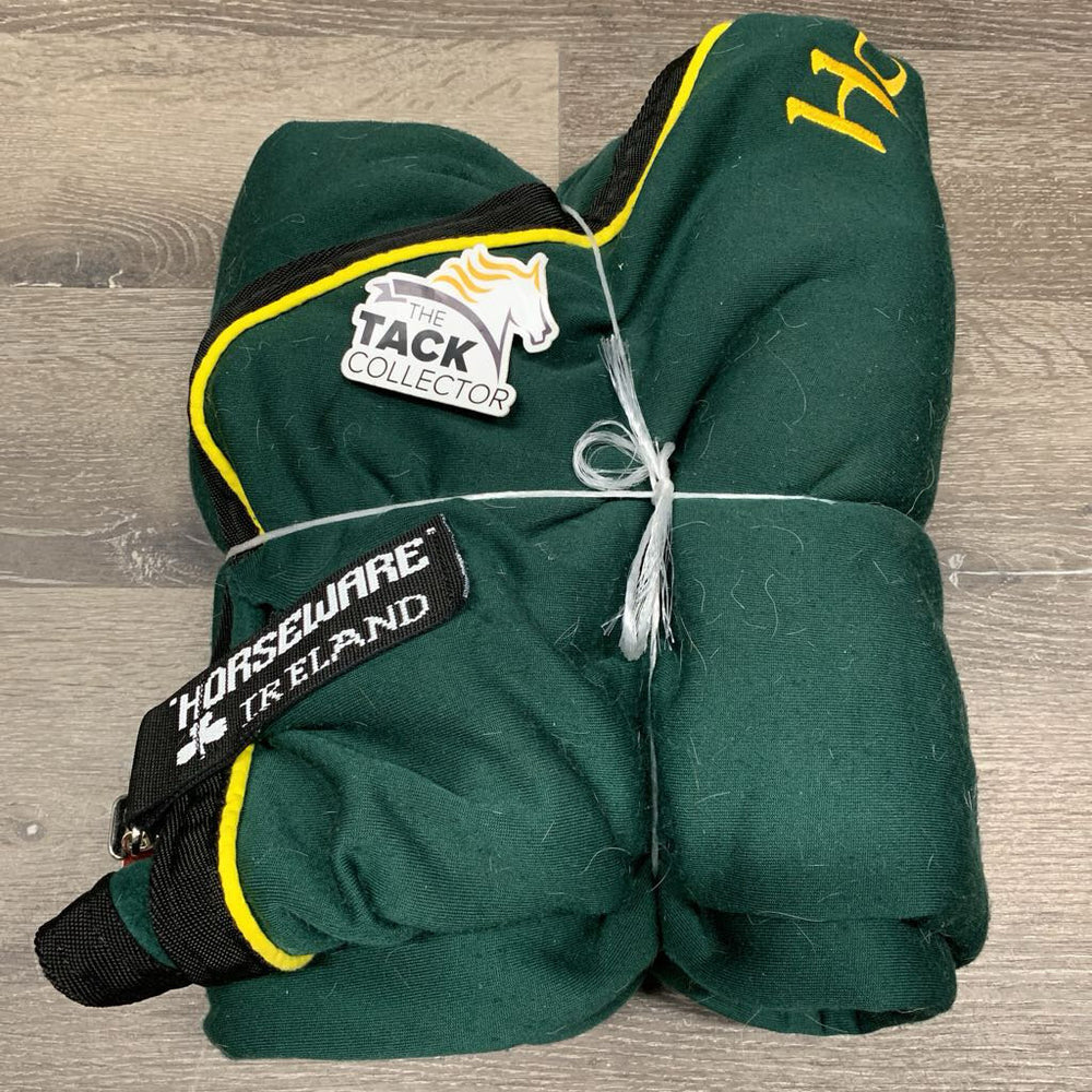 Fleece Cooler, embroidered, tail *gc, hair, mnr dirt, tear, pilly, snags