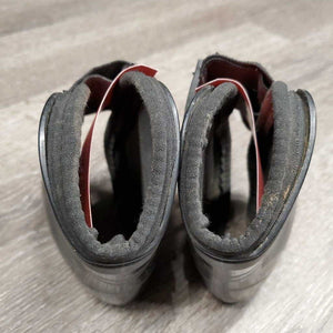 Hind Boots, tabs *gc/fair, v.dirty, scraped, curled edges, faded, 1 squished, stretched elastic