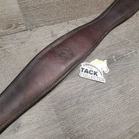Padded Leather Girth, 1x els *gc, clean, inside folds, curled edges, thin elastic edges, older
