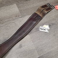 Padded Leather Girth, 1x els *gc, clean, inside folds, curled edges, thin elastic edges, older