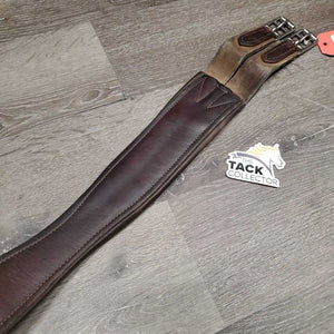 Padded Leather Girth, 1x els *gc, clean, inside folds, curled edges, thin elastic edges, older