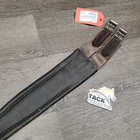 Padded Leather Girth, 1x els *gc, clean, inside folds, curled edges, thin elastic edges, older

