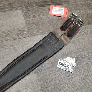 Padded Leather Girth, 1x els *gc, clean, inside folds, curled edges, thin elastic edges, older