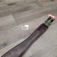 Narrow Padded Girth, 1x Els *gc, deep creases, clean, residue, faded, hairy seams, older, stretched els, rust
