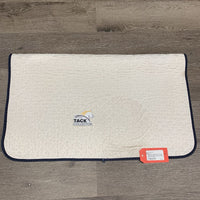 Quilt Baby Saddle Pad, embroidery "OHS" *gc, mnr hair, stains, dingy, puckers, threads, frays