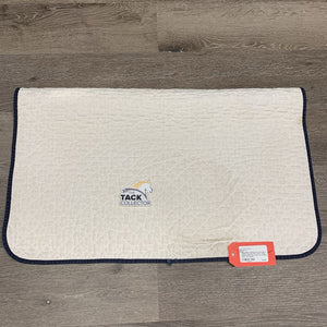 Quilt Baby Saddle Pad, embroidery "OHS" *gc, mnr hair, stains, dingy, puckers, threads, frays