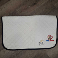 Quilt Baby Saddle Pad *gc, mnr stains, embroidered, threads, mnr hair, mnr dirt
