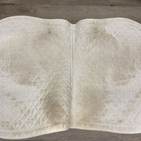 Quilt Jumper Saddle Pad, 2x piping *gc, stains, dirt, dingy, puckers, cut tabs, mnr pills, hair, threads, rubs