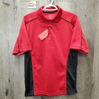 SS Polo Shirt, 1/4 Button Up *vgc, mnr stain?dirt